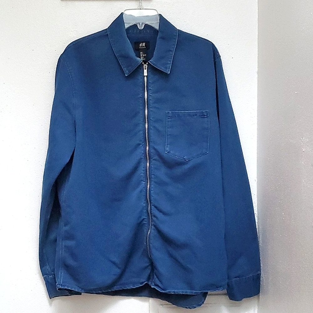 H & M Light Weight Regular Fit Denim Jacket Top Size L